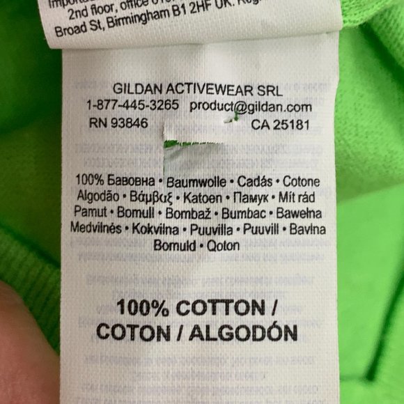 Gildan Heavy Cotton Neon Green Graphic T-Shirt Small V-Neck "Relaxin in the Sun - Picture 10 of 13